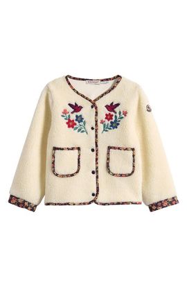 Moncler Moncler Kids' Embroidered Fleece Cardigan