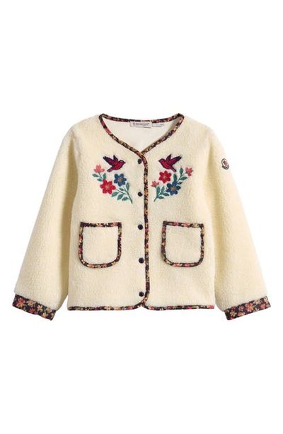 Moncler Moncler Kids' Embroidered Fleece Cardigan