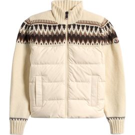 Moncler Moncler Kids' Fair Isle Wool Knit & Quilted Down Cardigan