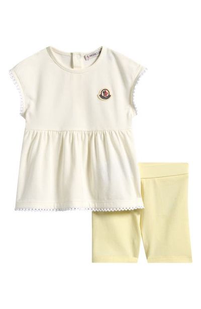 Moncler Moncler Kids' Flounce Hem Knit Top & Short Leggings Set