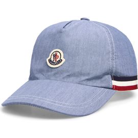 Moncler Moncler Kids' Logo Patch Chambray Baseball Cap