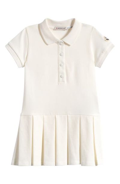 Moncler Moncler Kids' Logo Patch Piqué Polo Dress