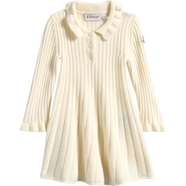 Moncler Moncler Kids' Long Sleeve Virgin Wool & Cashmere Polo Sweater Dress