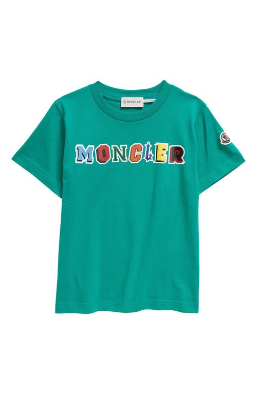 Moncler Moncler Kids' Multi Logo Cotton Graphic T-Shirt