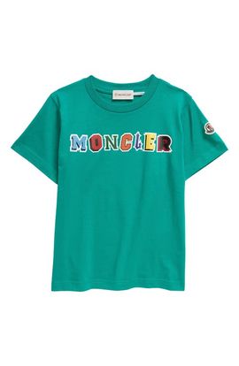 Moncler Moncler Kids' Multi Logo Cotton Graphic T-Shirt