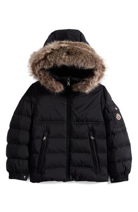 Moncler Moncler Kids' New Byronf Water Repellent Down Puffer Jacket with Detachable Faux Fur Trim