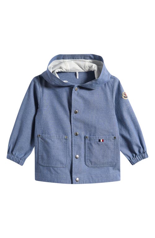 Moncler Moncler Kids' Nur Cotton Chambray Hooded Jacket