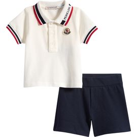 Moncler Moncler Kids' Piqué Polo & Shorts Set