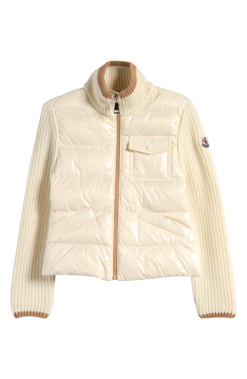 Moncler Moncler Kids' Quilted Down & Wool Knit Cardigan