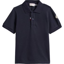 Moncler Moncler Kids' Tricolor Placket Cotton Piqué Polo