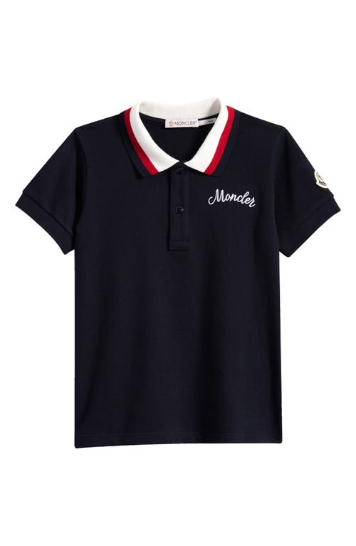 Moncler Moncler Kids' Tricolor Stretch Cotton Polo