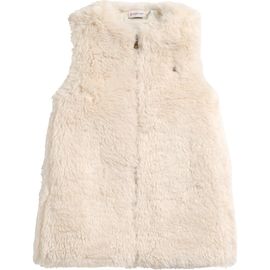 Moncler Moncler Kids' Zip Front Faux Fur Dress