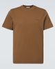 Moncler Moncler Leather-trimmed cotton jersey T-shirt - 1