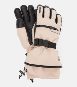 Moncler Moncler Leather-trimmed ski gloves