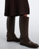 Moncler Moncler Leather-trimmed virgin wool midi skirt - 4
