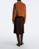 Moncler Moncler Leather-trimmed virgin wool midi skirt - 6