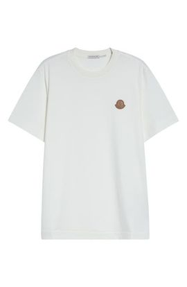 Moncler Moncler Leather Logo Patch Cotton T-Shirt