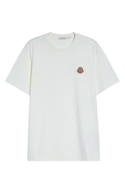 Moncler Moncler Leather Logo Patch Cotton T-Shirt
