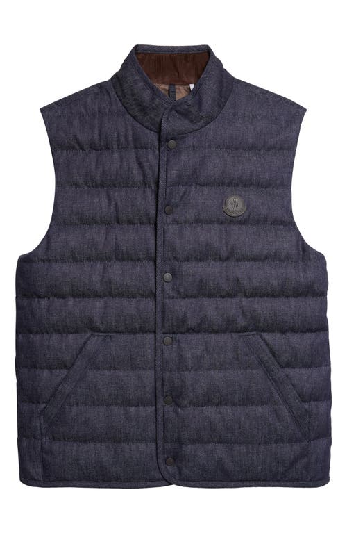 Moncler Moncler Liorane Denim Down Puffer Vest