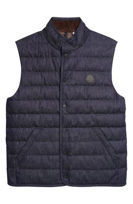Moncler Moncler Liorane Denim Down Puffer Vest