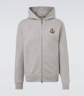 Moncler Moncler Logo cotton zip-up hoodie