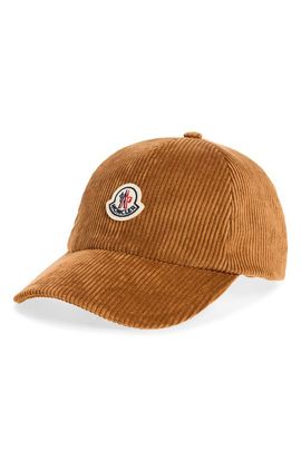 Moncler Moncler Logo Patch Corduroy Baseball Cap