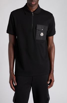 Moncler Moncler Logo Patch Pocket Zip Polo