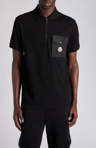 Moncler Moncler Logo Patch Pocket Zip Polo