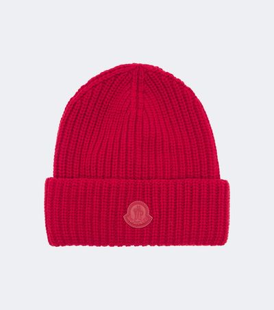Moncler Moncler Logo ribbed-knit cashmere beanie