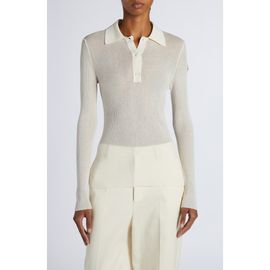 Moncler Moncler Long Sleeve Rib Polo Sweater