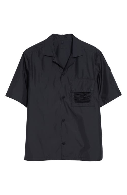 Moncler Moncler Mesh Pocket Short Sleeve Ripstop Snap Shirt
