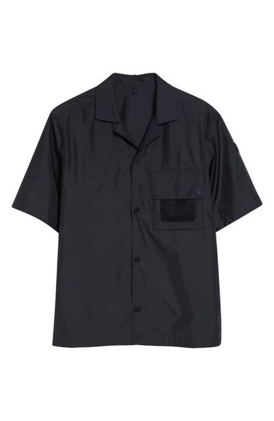 Moncler Moncler Mesh Pocket Short Sleeve Ripstop Snap Shirt