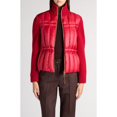 Moncler Moncler Mixed Media Wool & Cashmere Cardigan