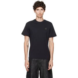 Moncler Moncler Navy Double Leather Logo T-shirt