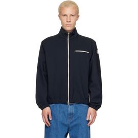 Moncler Moncler Navy Fourioun Cotton Blend Short Jacket