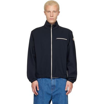 Moncler Moncler Navy Fourioun Cotton Blend Short Jacket