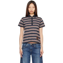 Moncler Moncler Navy Striped Cotton Polo
