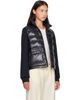 Moncler Moncler Navy Zip Up Cotton Fleece Down Cardigan - 2