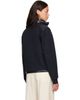 Moncler Moncler Navy Zip Up Cotton Fleece Down Cardigan - 3