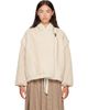 Moncler Moncler Off-White Chardonneret Faux-Fur Jacket - 1