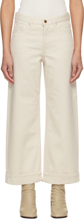 Moncler Moncler Off-White Cropped Jeans