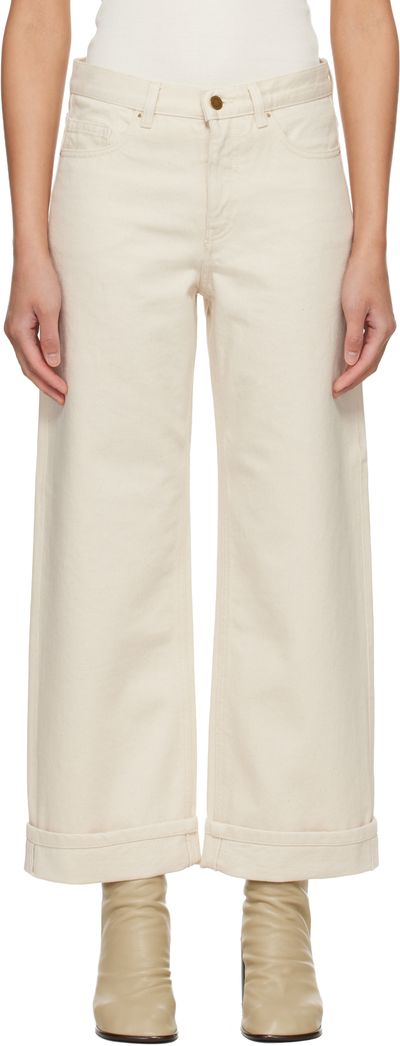 Moncler Moncler Off-White Cropped Jeans