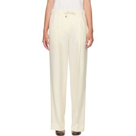 Moncler Moncler Off-White Gabardine Tailored Trousers
