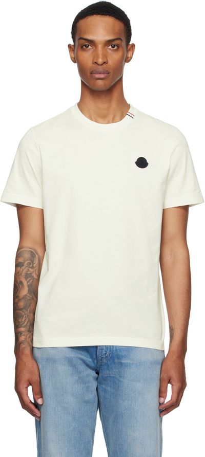Moncler Moncler Off-White Short Sleeve T-shirt