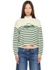 Moncler Moncler Off-White Striped Wool Sweater - 1