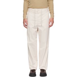 Moncler Moncler Off-White Tailored Cotton Trousers