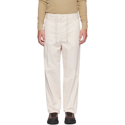 Moncler Moncler Off-White Tailored Cotton Trousers