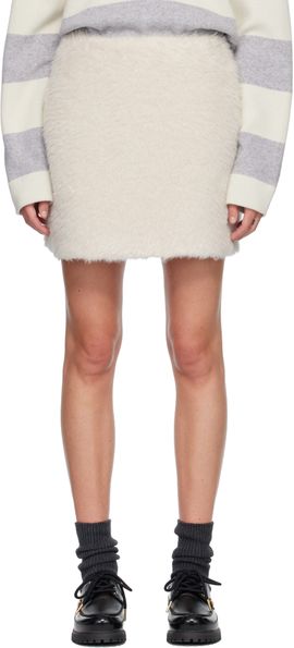 Moncler Moncler Off-White Teddy Miniskirt