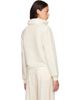 Moncler Moncler Off-White Zip Up Cotton Fleece Down Cardigan - 3