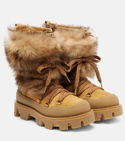 Moncler Moncler Peak AprÃ¨s leather lace-up boots